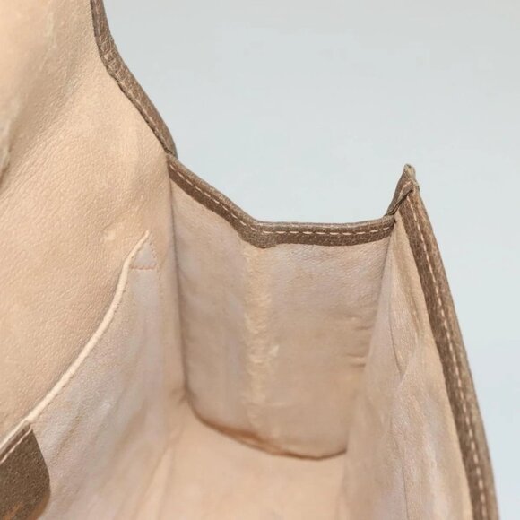 GUCCI GG Supreme Web Sherry Line Clutch Bag PVC Beige Gold 89 01 030 Auth 133336 - Picture 12 of 16